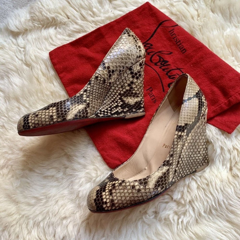 Christian Louboutin Authentic Python Leather Clas… - image 6